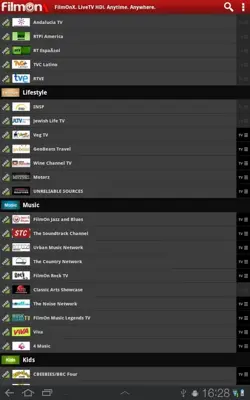 FilmOn Live TV EA android App screenshot 2